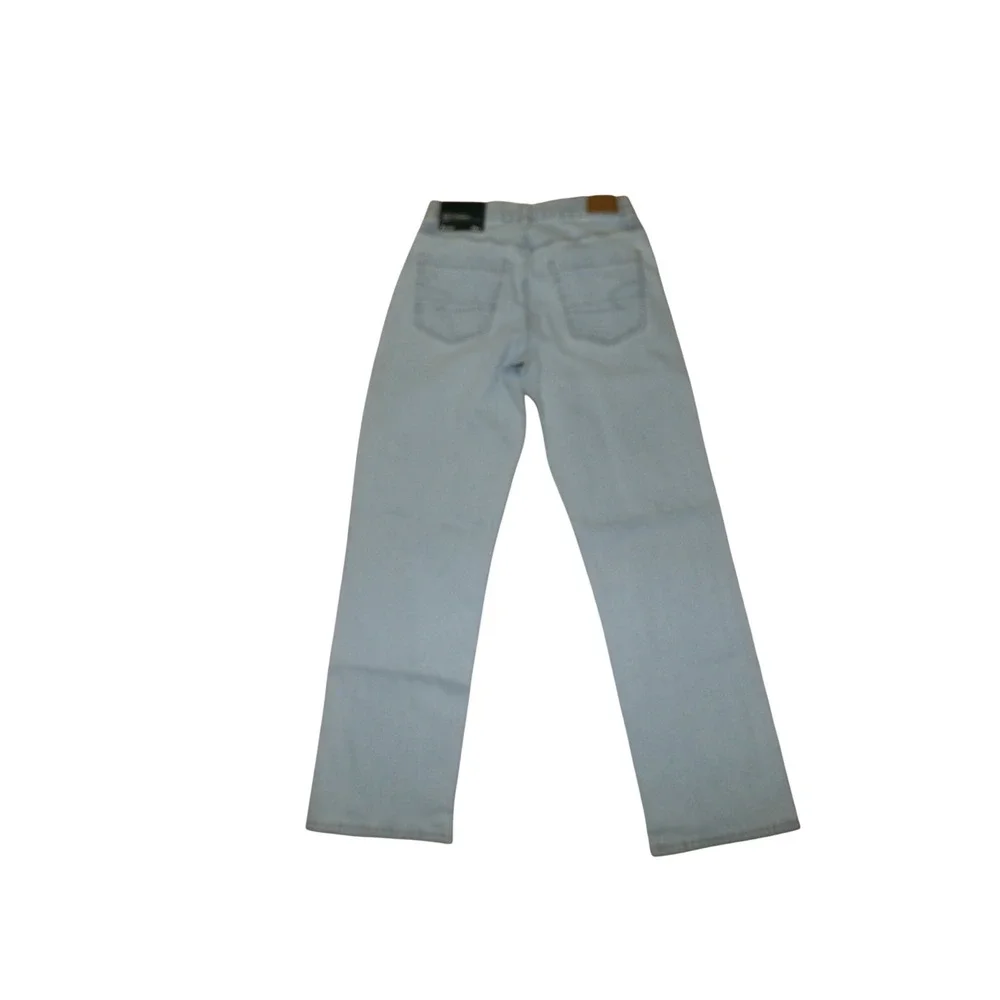American Eagle 2 SHORT High Rise Curvy Straight Leg Jeans Light Wash